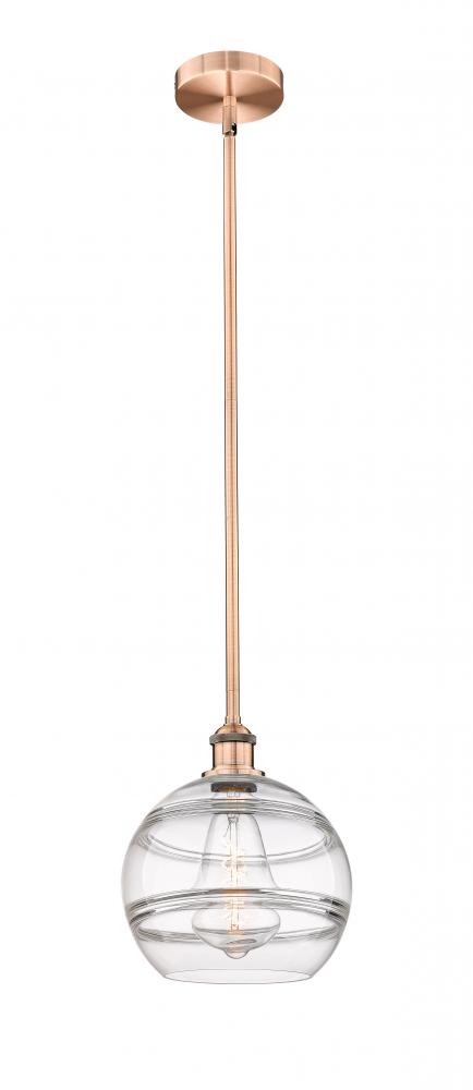 Rochester - 1 Light - 10 inch - Antique Copper - Stem hung - Mini Pendant