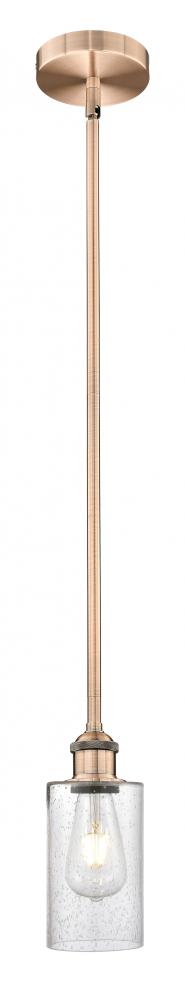 Clymer - 1 Light - 4 inch - Antique Copper - Stem hung - Mini Pendant