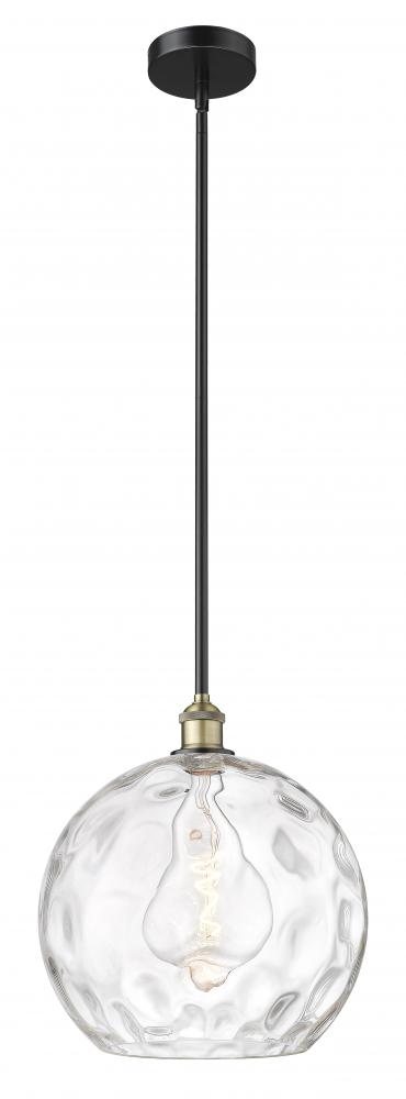 Athens Water Glass - 1 Light - 13 inch - Black Antique Brass - Stem hung - Pendant
