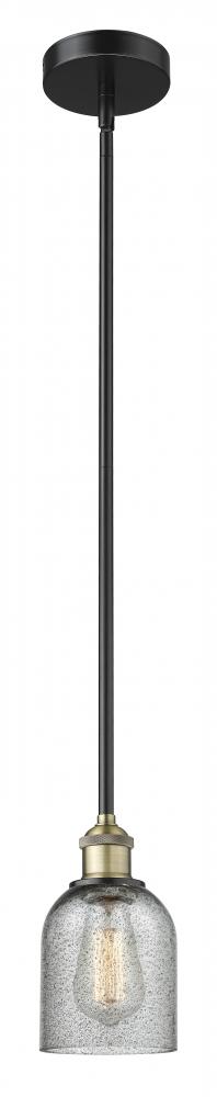 Caledonia - 1 Light - 5 inch - Black Antique Brass - Stem hung - Mini Pendant