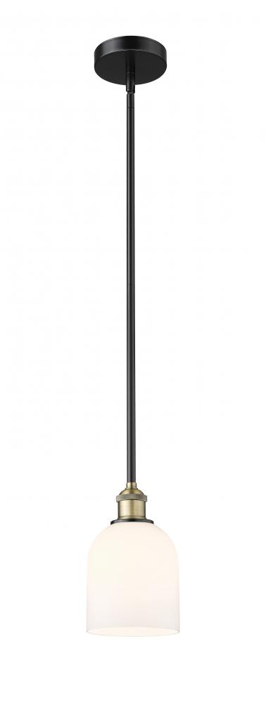 Bella - 1 Light - 6 inch - Black Antique Brass - Stem hung - Mini Pendant