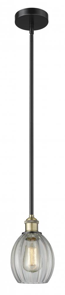 Eaton - 1 Light - 6 inch - Black Antique Brass - Stem hung - Mini Pendant