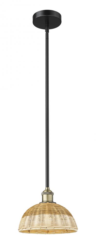 Bristol Natural II - 1 Light - 9 inch - Black Antique Brass - Stem hung - Mini Pendant