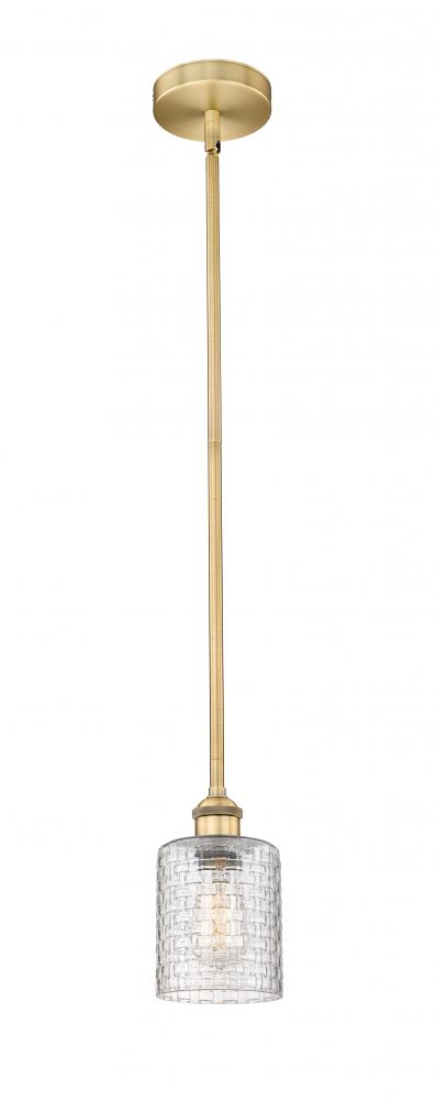 Cobbleskill - 1 Light - 5 inch - Brushed Brass - Stem hung - Mini Pendant