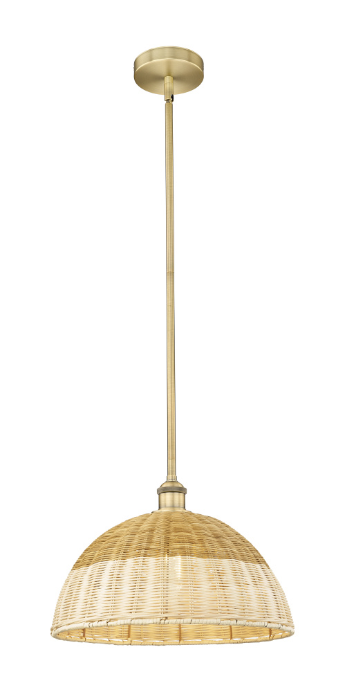 Bristol Natural II - 1 Light - 16 inch - Brushed Brass - Stem hung - Mini Pendant