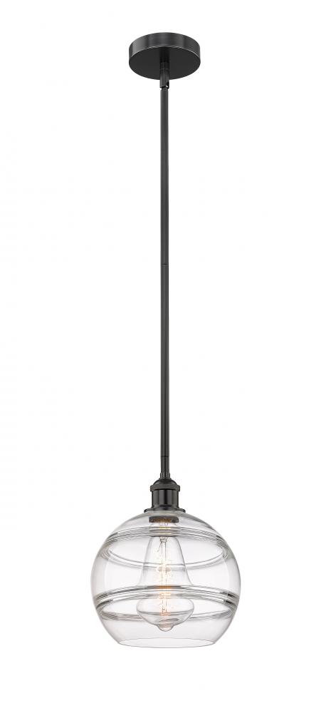 Rochester - 1 Light - 10 inch - Matte Black - Stem hung - Mini Pendant