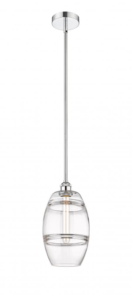 Vaz - 1 Light - 8 inch - Polished Chrome - Stem hung - Mini Pendant