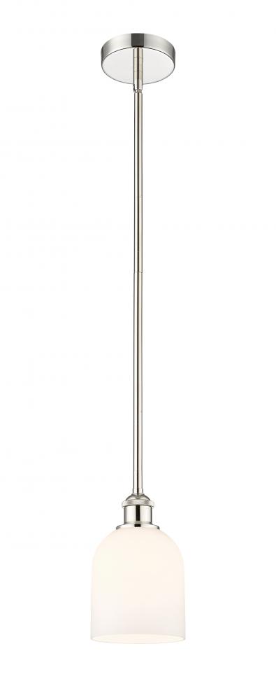 Bella - 1 Light - 6 inch - Polished Nickel - Stem hung - Mini Pendant