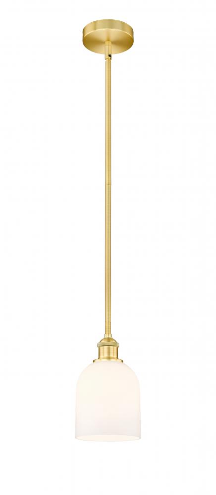 Bella - 1 Light - 6 inch - Satin Gold - Stem hung - Mini Pendant