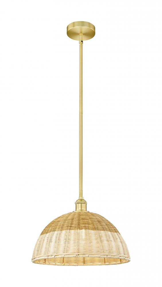Bristol Natural II - 1 Light - 16 inch - Satin Gold - Stem hung - Mini Pendant
