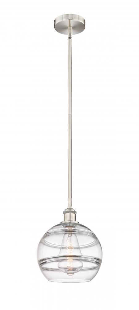 Rochester - 1 Light - 10 inch - Brushed Satin Nickel - Stem hung - Mini Pendant