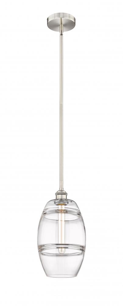 Vaz - 1 Light - 8 inch - Brushed Satin Nickel - Stem hung - Mini Pendant