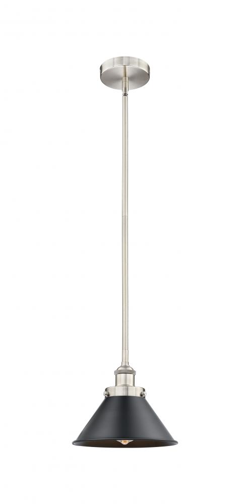 Briarcliff - 1 Light - 10 inch - Brushed Satin Nickel - Stem hung - Mini Pendant