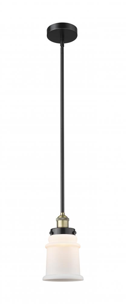 Canton - 1 Light - 6 inch - Black Antique Brass - Stem hung - Mini Pendant