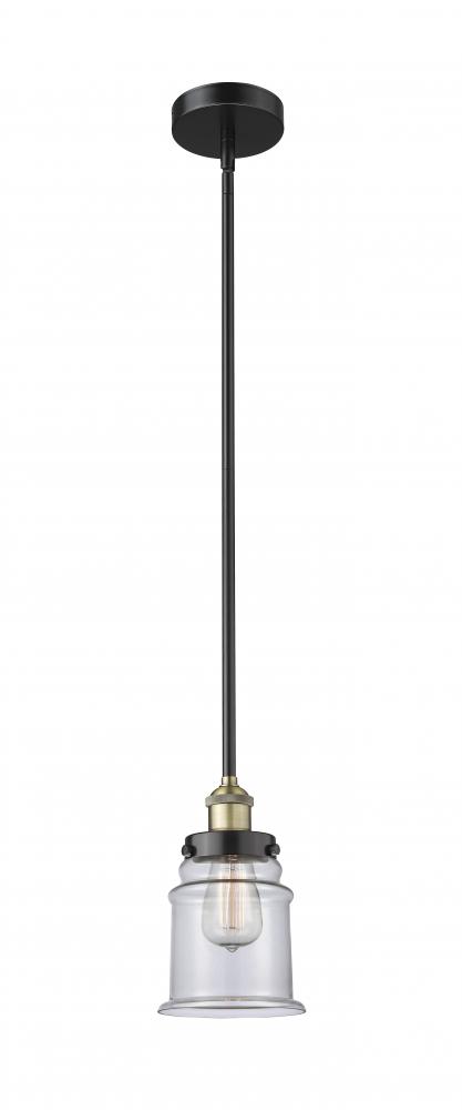 Canton - 1 Light - 6 inch - Black Antique Brass - Stem hung - Mini Pendant