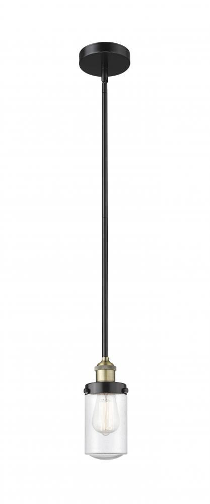 Dover - 1 Light - 5 inch - Black Antique Brass - Stem hung - Mini Pendant
