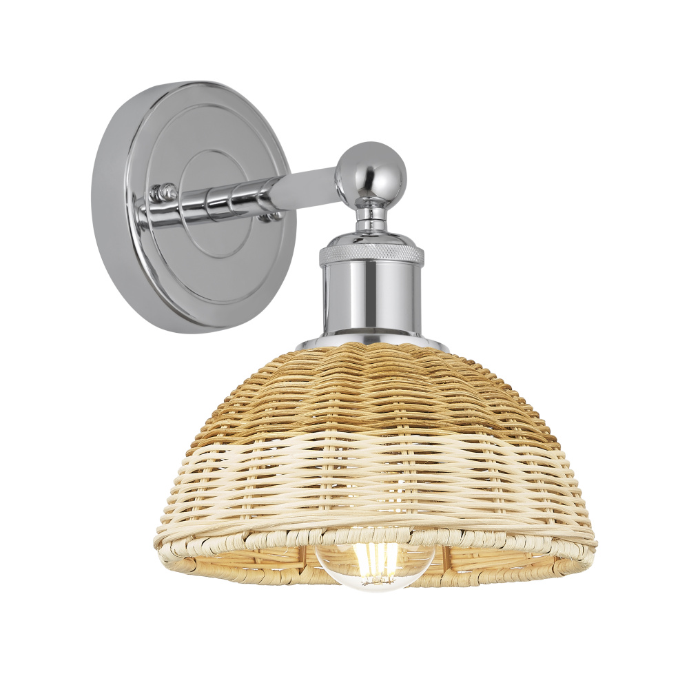 Bristol Natural II - 1 Light - 8 inch - Polished Chrome - Sconce