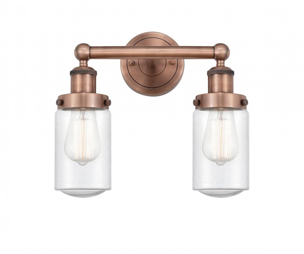 Dover - 2 Light - 14 inch - Antique Copper - Bath Vanity Light