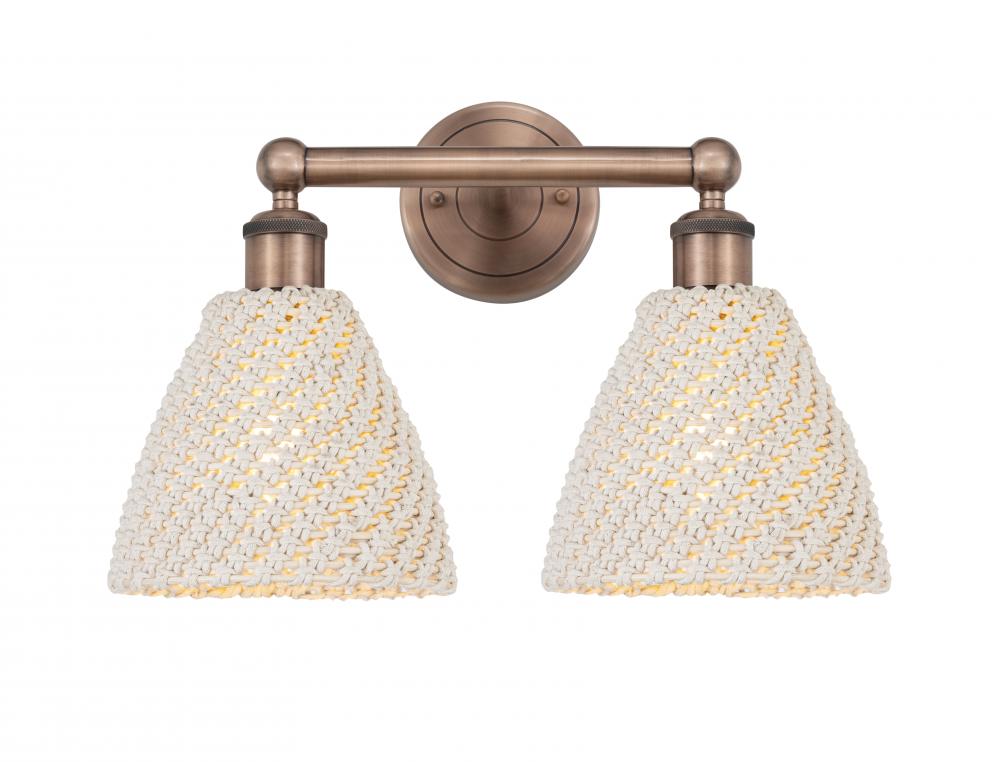 Bristol Natural - 2 Light - 17 inch - Antique Copper - Bath Vanity Light