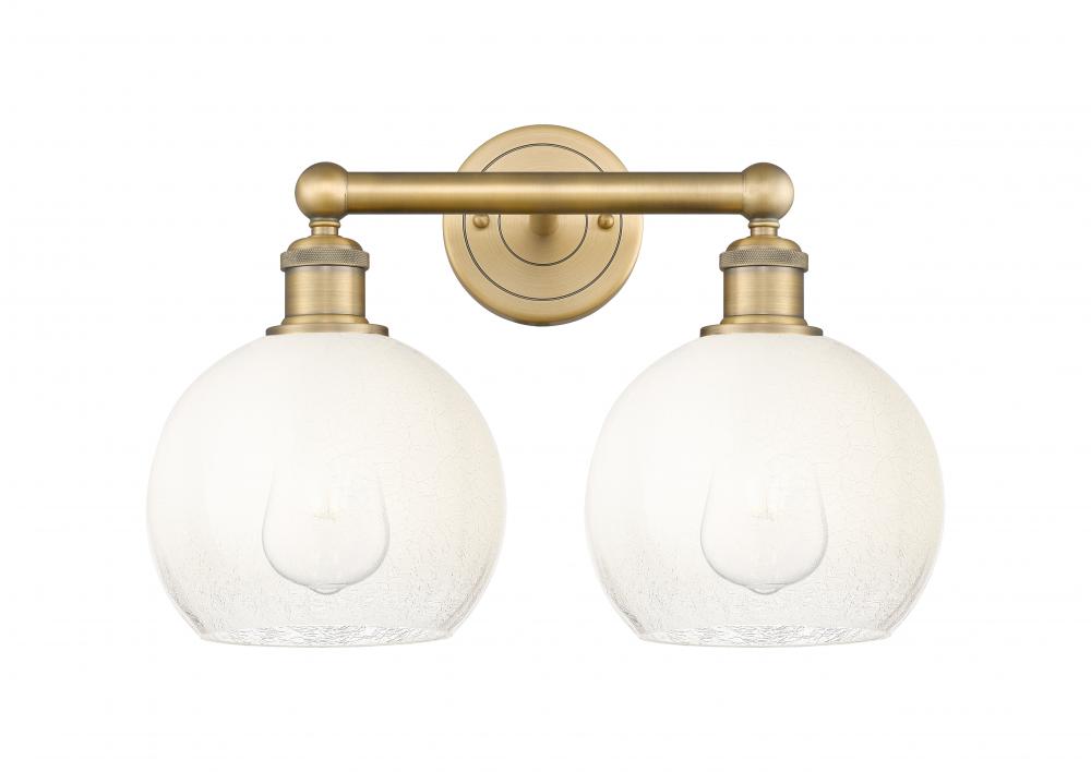 Brookhaven Globe - 2 Light - 17 inch - Brushed Brass - Bath Vanity Light