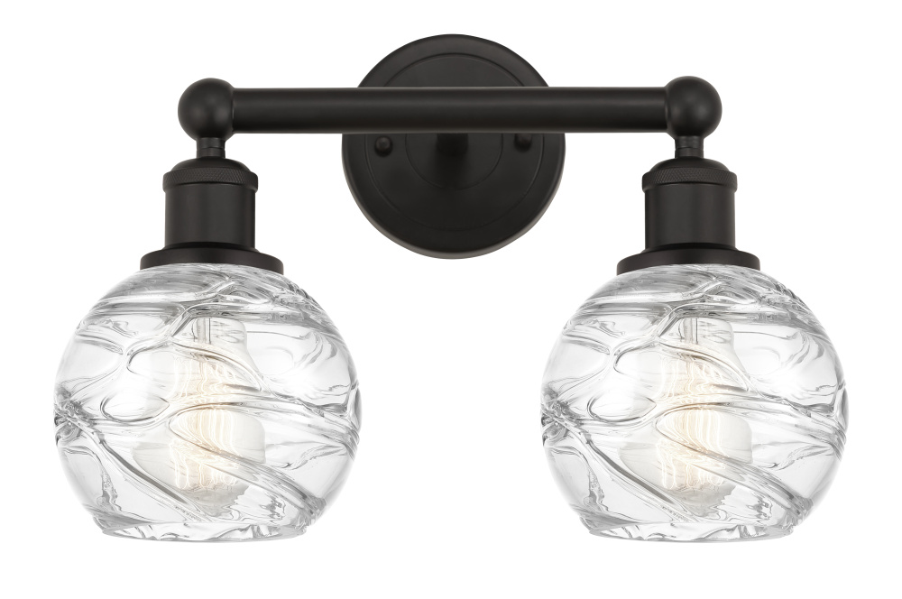 Athens Deco Swirl - 2 Light - 15 inch - Oil Rubbed Bronze - Bath Vanity Light