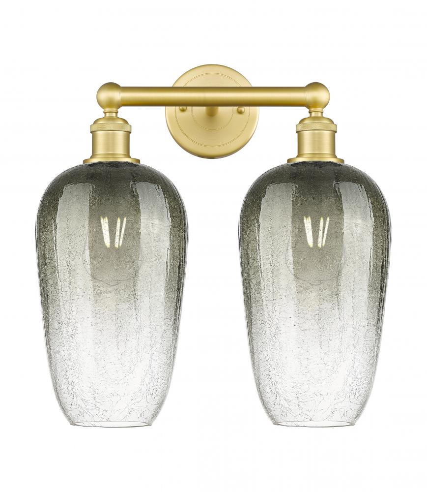 Brookhaven Flute - 2 Light - 16 inch - Satin Gold - Bath Vanity Light