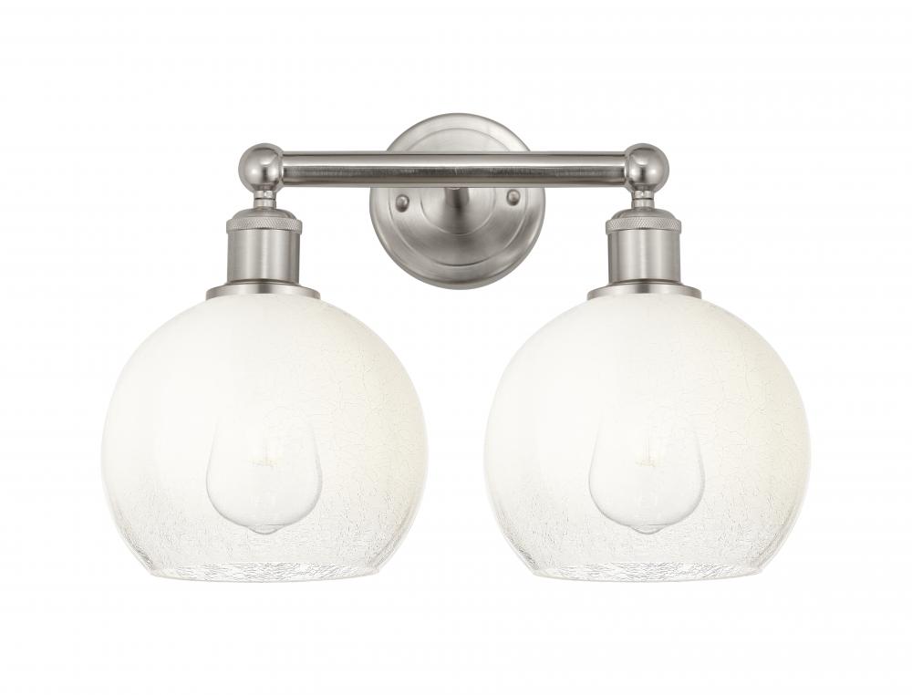 Brookhaven Globe - 2 Light - 17 inch - Brushed Satin Nickel - Bath Vanity Light