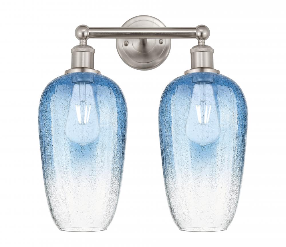 Brookhaven Flute - 2 Light - 16 inch - Brushed Satin Nickel - Bath Vanity Light