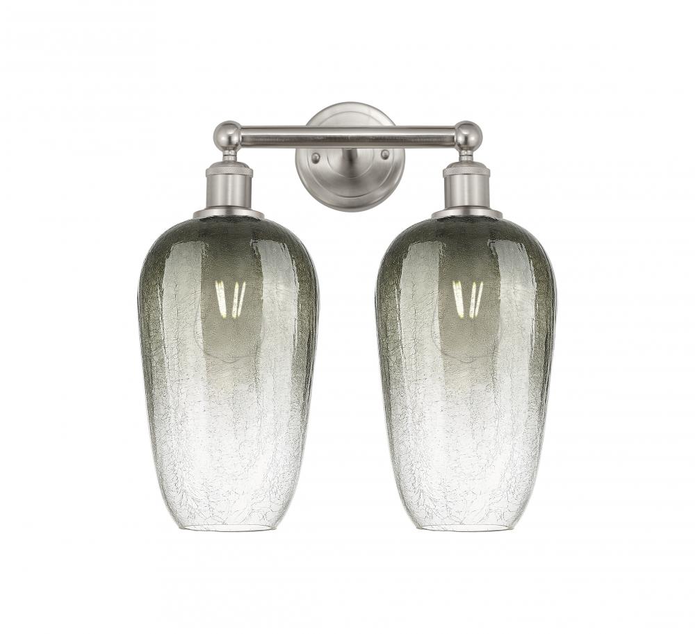 Brookhaven Flute - 2 Light - 16 inch - Brushed Satin Nickel - Bath Vanity Light