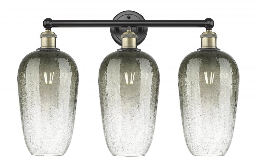 Brookhaven Flute - 3 Light - 25 inch - Black Antique Brass - Bath Vanity Light