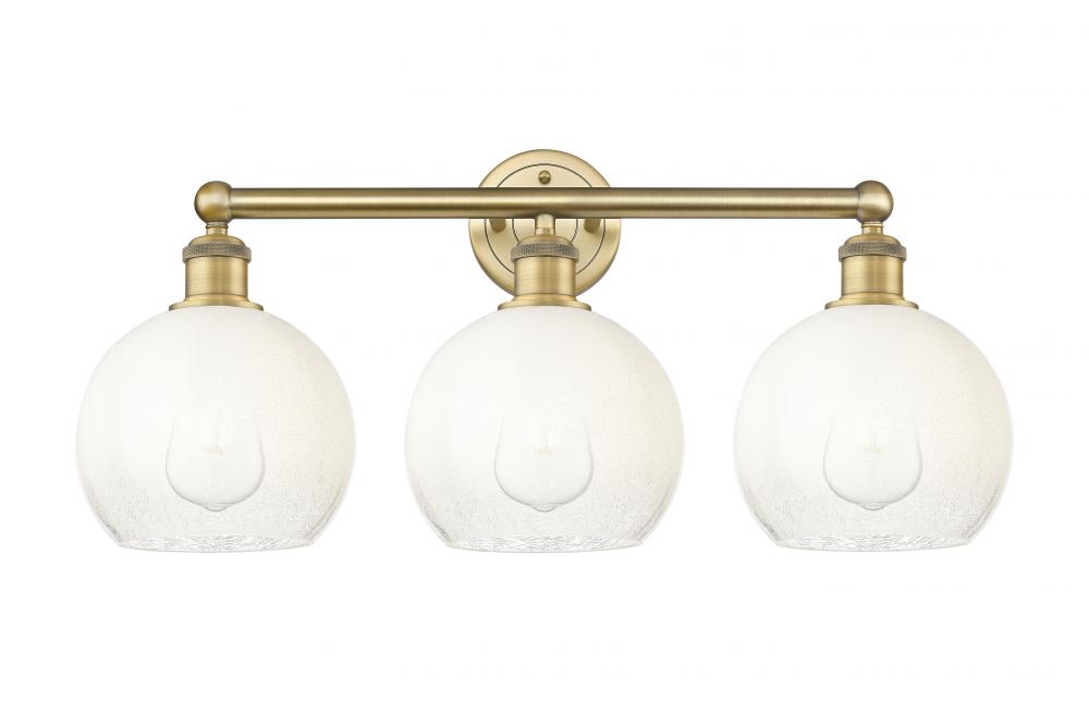 Brookhaven Globe - 3 Light - 26 inch - Brushed Brass - Bath Vanity Light