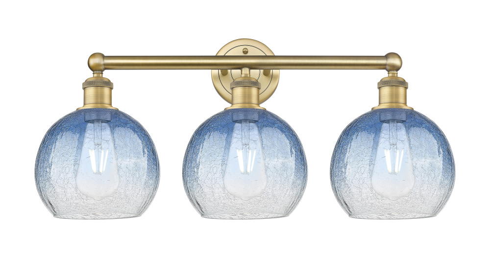 Brookhaven Globe - 3 Light - 26 inch - Brushed Brass - Bath Vanity Light