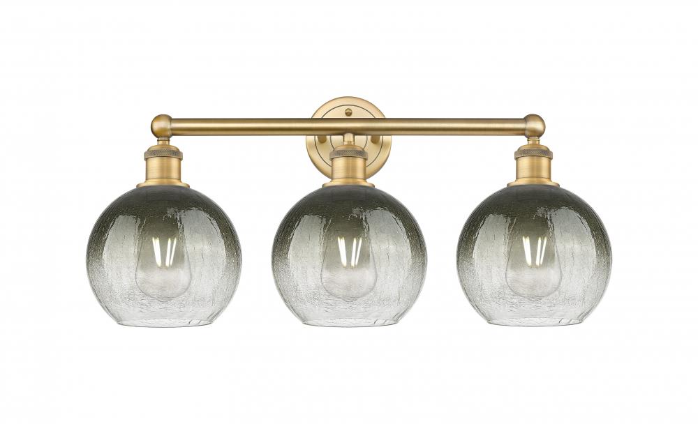 Brookhaven Globe - 3 Light - 26 inch - Brushed Brass - Bath Vanity Light