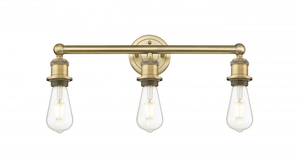 Edison - 3 Light - 20 inch - Brushed Brass - Bath Vanity Light