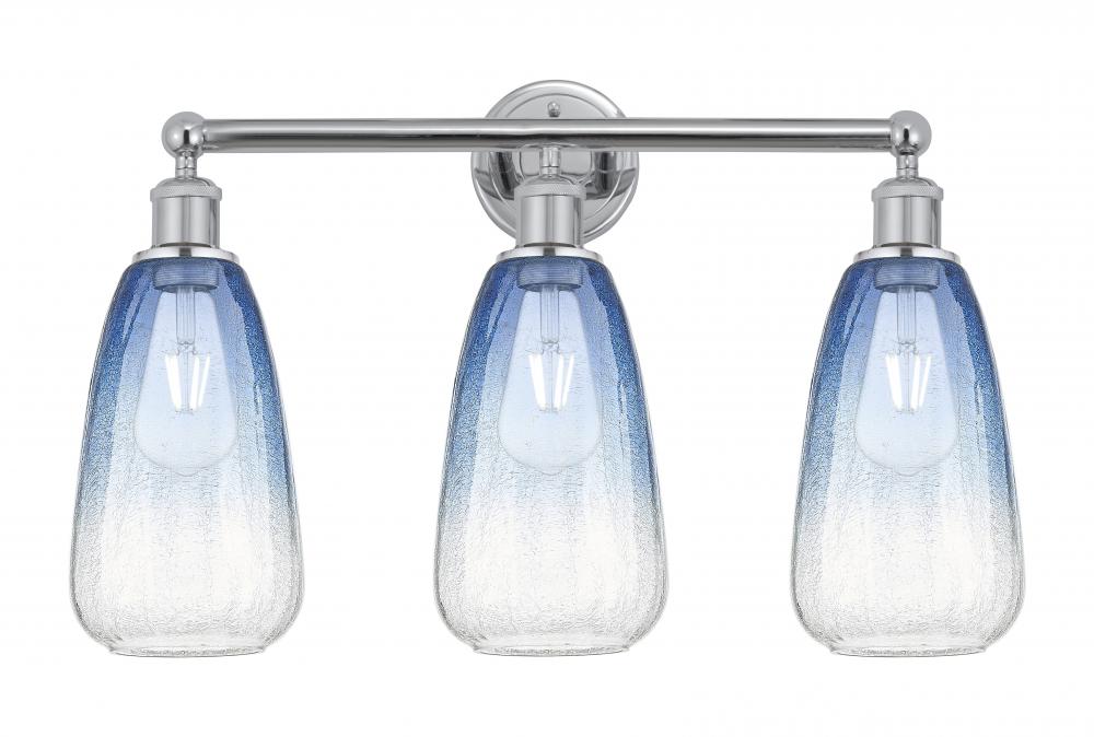 Brookhaven Almond - 3 Light - 24 inch - Polished Chrome - Bath Vanity Light