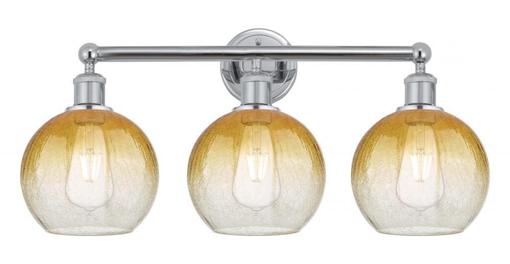 Brookhaven Globe - 3 Light - 26 inch - Polished Chrome - Bath Vanity Light