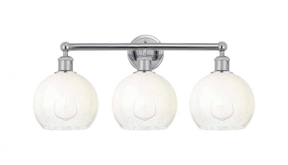 Brookhaven Globe - 3 Light - 26 inch - Polished Chrome - Bath Vanity Light
