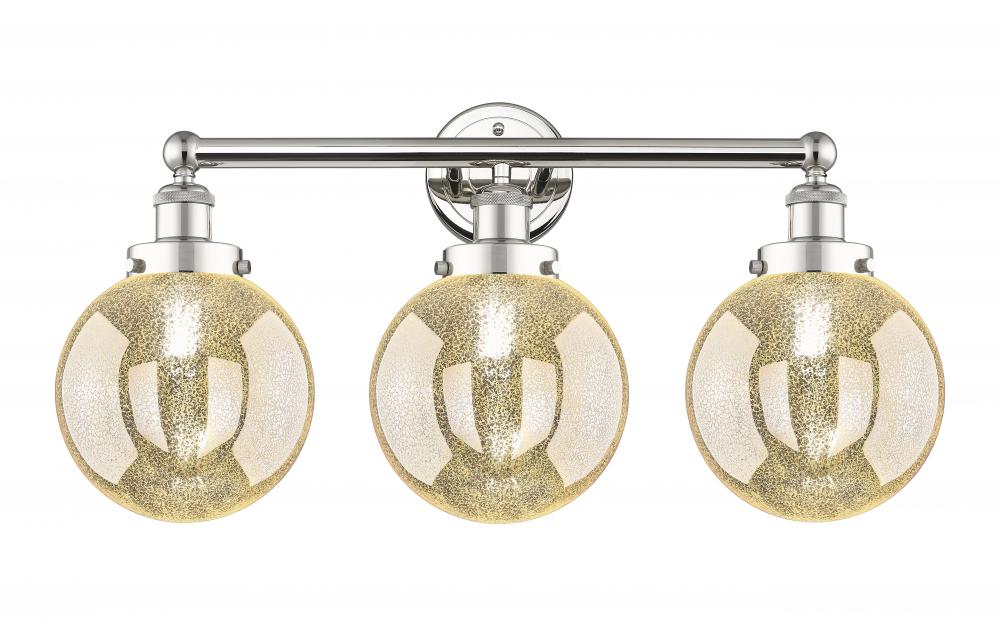 Beacon - 3 Light - 26 inch - Polished Nickel - Bath Vanity Light