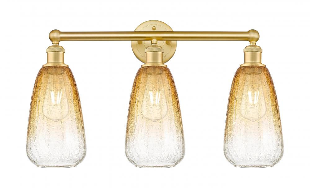 Brookhaven Almond - 3 Light - 24 inch - Satin Gold - Bath Vanity Light
