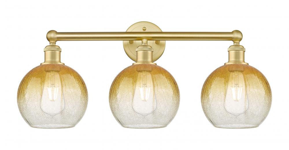 Brookhaven Globe - 3 Light - 26 inch - Satin Gold - Bath Vanity Light