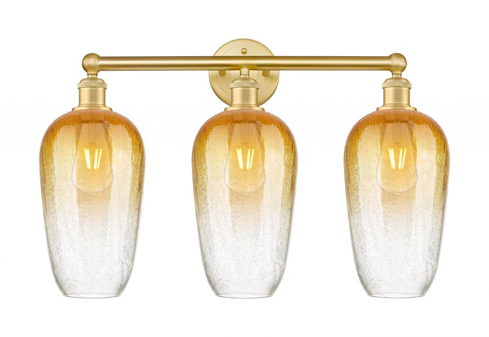 Brookhaven Flute - 3 Light - 25 inch - Satin Gold - Bath Vanity Light