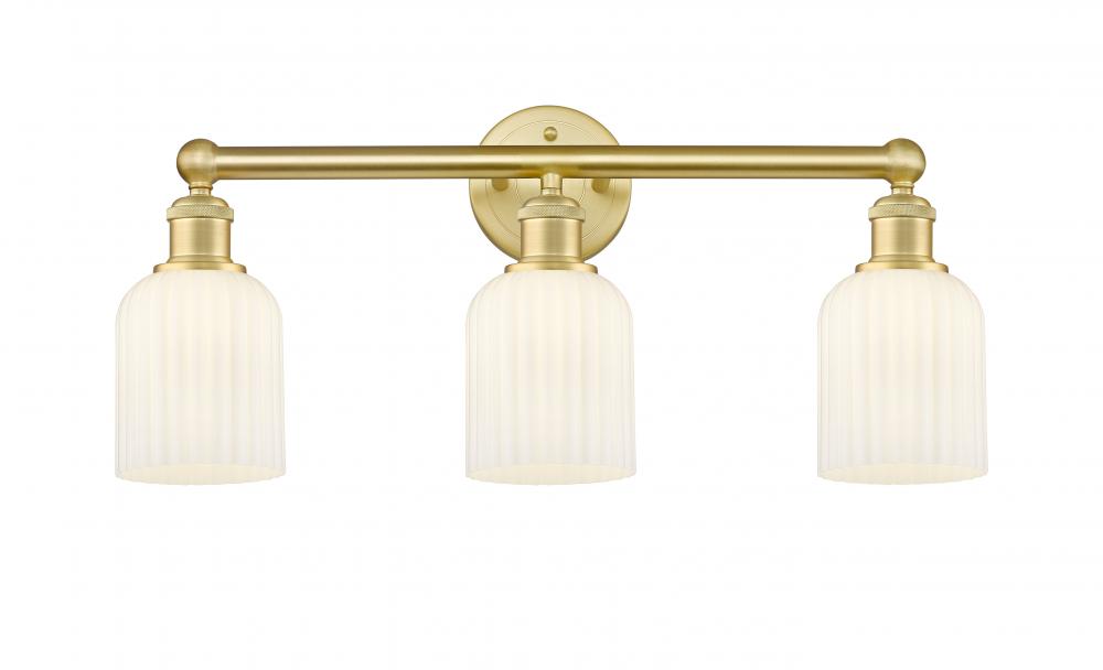 Bridal Veil - 3 Light - 23 inch - Satin Gold - Bath Vanity Light