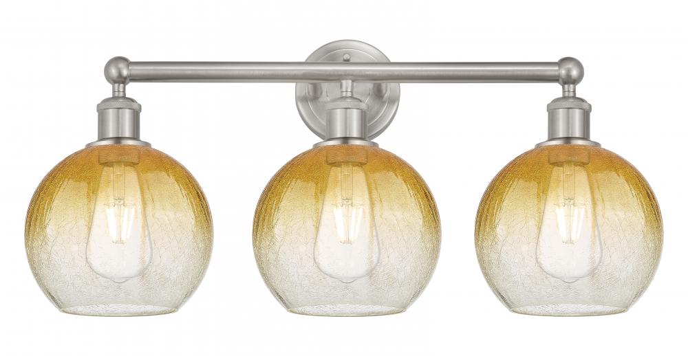 Brookhaven Globe - 3 Light - 26 inch - Brushed Satin Nickel - Bath Vanity Light