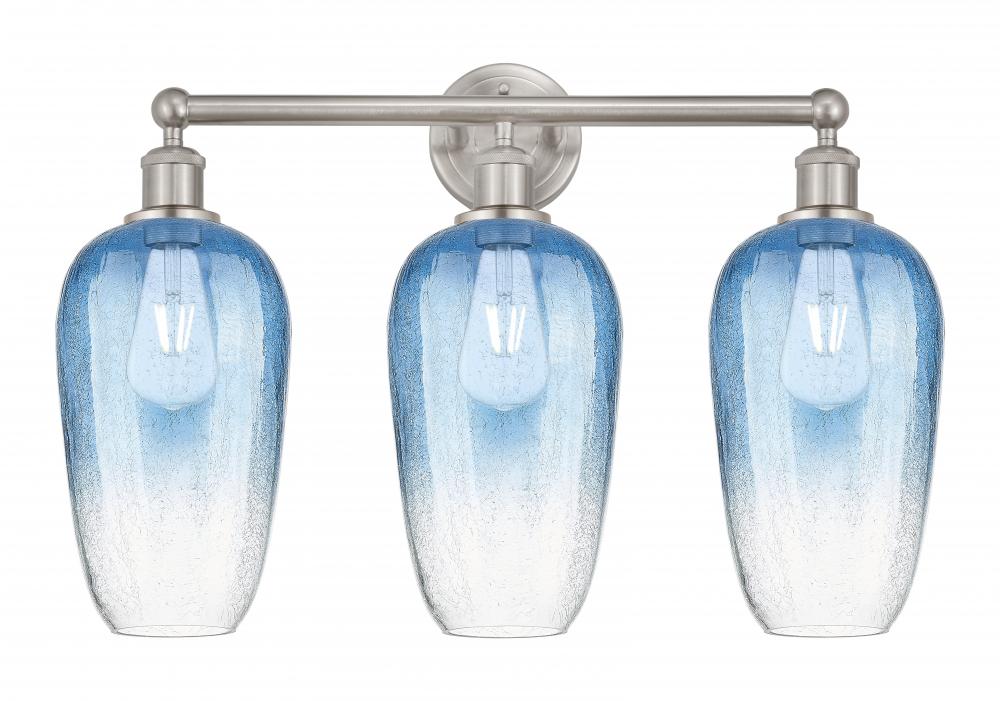 Brookhaven Flute - 3 Light - 25 inch - Brushed Satin Nickel - Bath Vanity Light