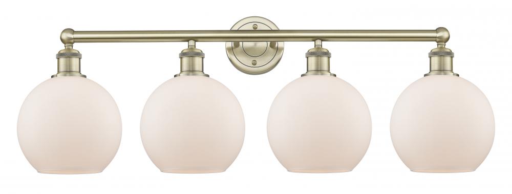 Athens - 4 Light - 35 inch - Antique Brass - Bath Vanity Light