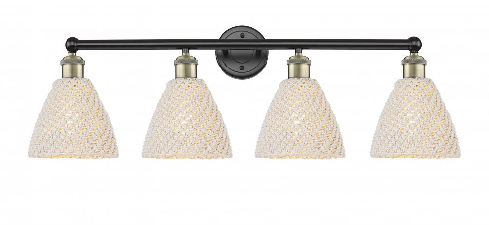 Bristol Natural - 4 Light - 35 inch - Black Antique Brass - Bath Vanity Light