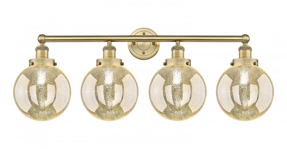 Beacon - 4 Light - 35 inch - Brushed Brass - Bath Vanity Light