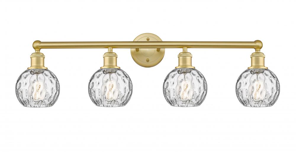 Athens Water Glass - 4 Light - 33 inch - Satin Gold - Bath Vanity Light