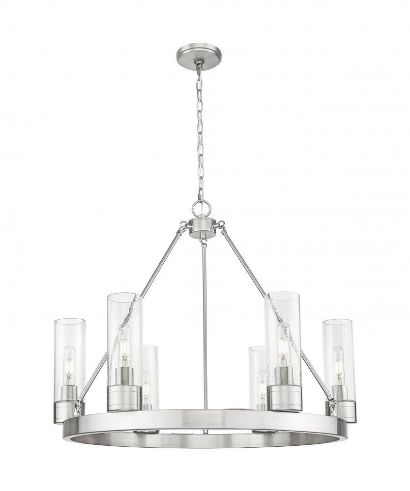 Boreas - 6 Light - 29 inch - Satin Nickel - Chandelier