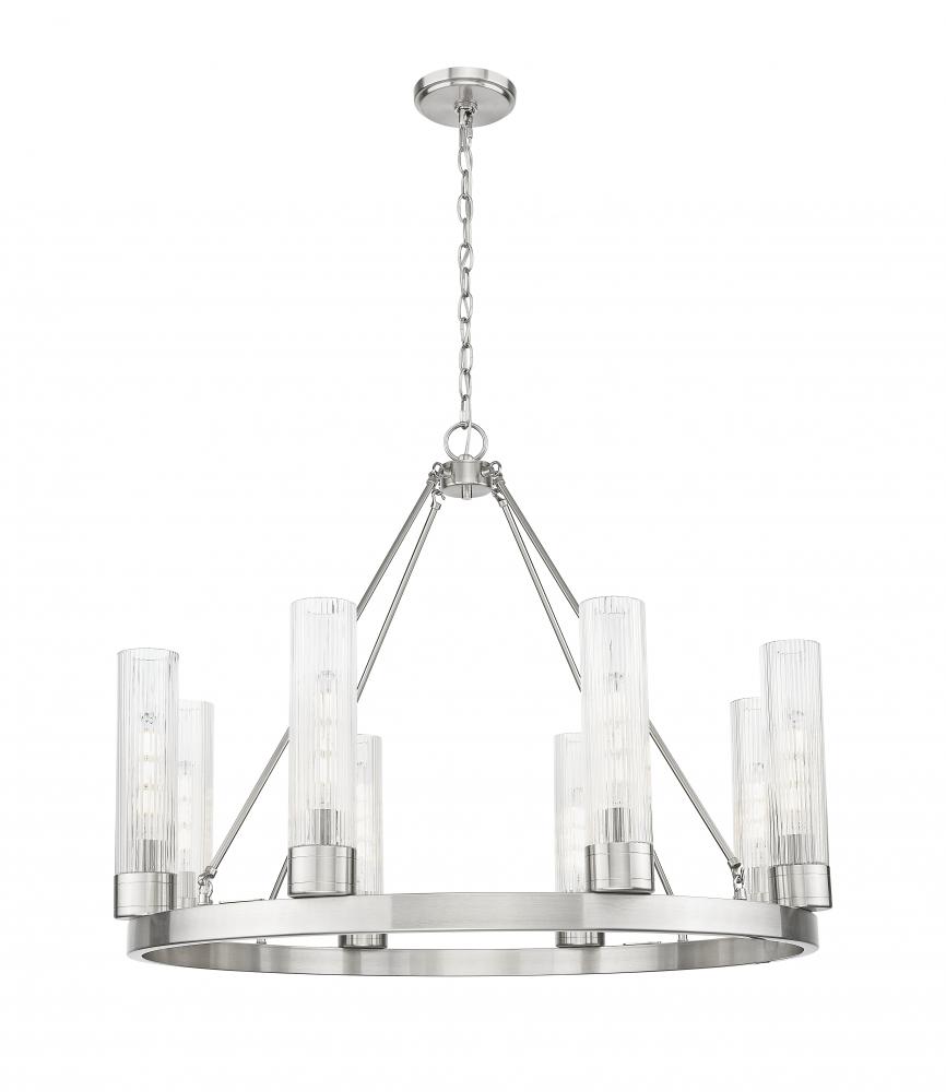 Boreas - 8 Light - 36 inch - Satin Nickel - Chandelier